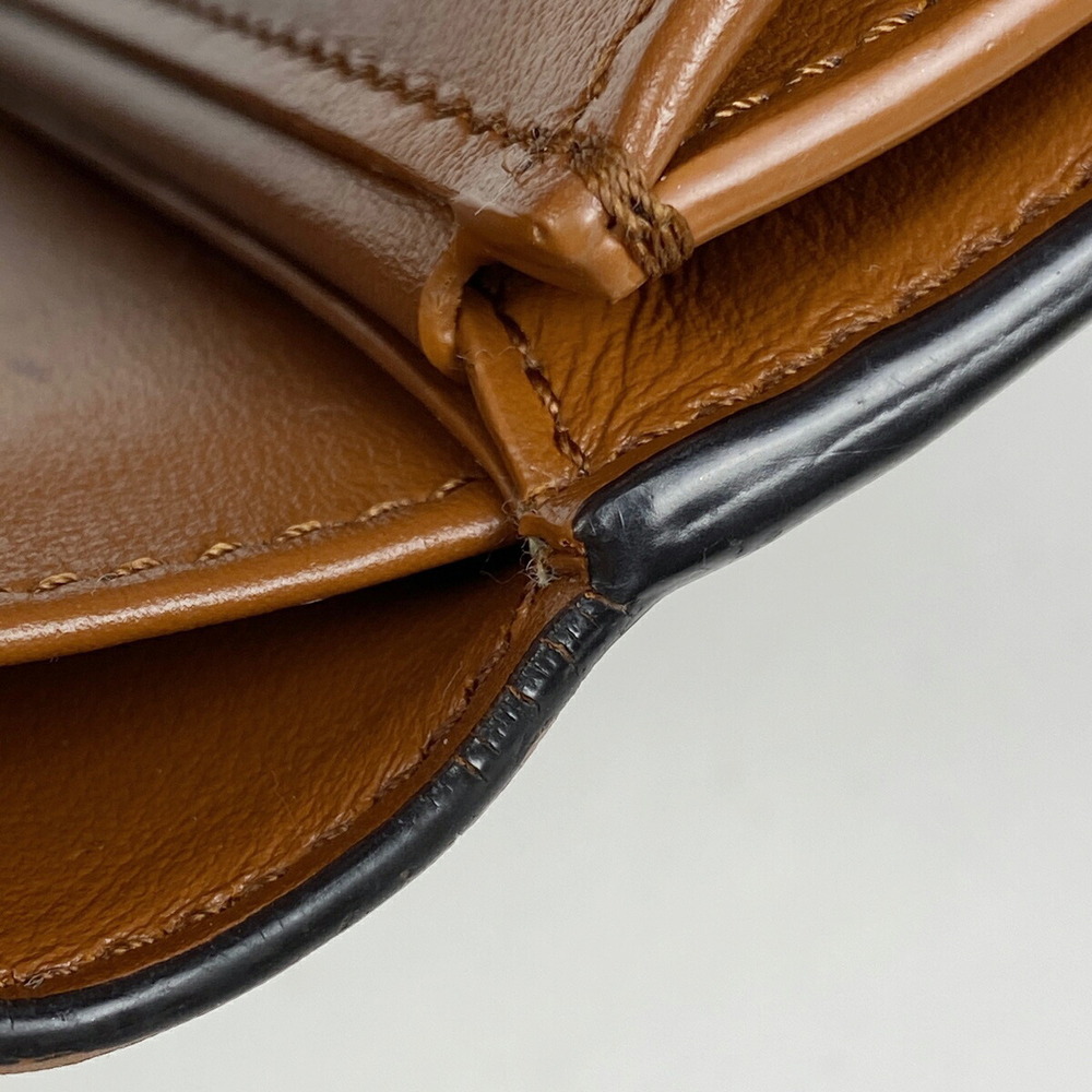 Celine Brown Leather Trifold Wallet - Picture 3 of 8